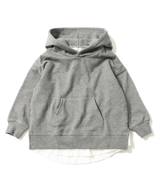 devirock（デビロック）の「スウェットレイヤード長袖プルパーカー（パーカー・キッズ・ブラック/杢グレー/グリーン系その他/パープル系その他/キャメル/ダークベージュ・100cm/110cm/120cm/130cm/140cm/150cm/160cm）」の14枚目の写真