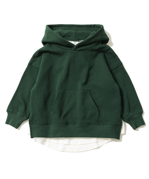 devirock（デビロック）の「スウェットレイヤード長袖プルパーカー（パーカー・キッズ・ブラック/杢グレー/グリーン系その他/パープル系その他/キャメル/ダークベージュ・100cm/110cm/120cm/130cm/140cm/150cm/160cm）」の16枚目の写真