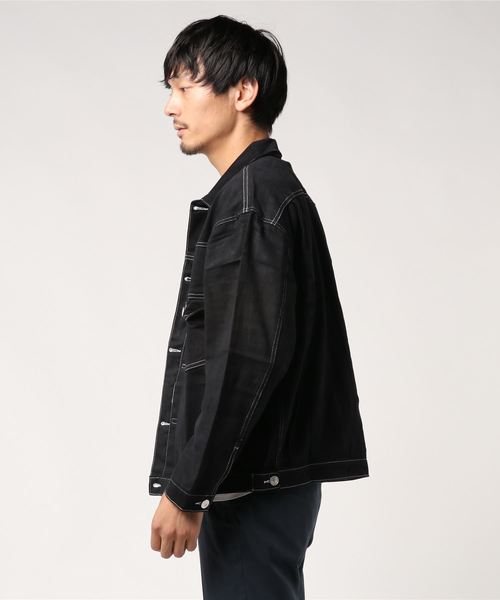 WEGO(ウィゴー)の「WEGO/【セットアップ対応商品】カラーステッチワークジャケット(その他アウター・メンズ・ブラック/ブラウン/アイボリー/ライトピンク/ダークオレンジ・MEDIUM/LARGE)」の7枚目の写真