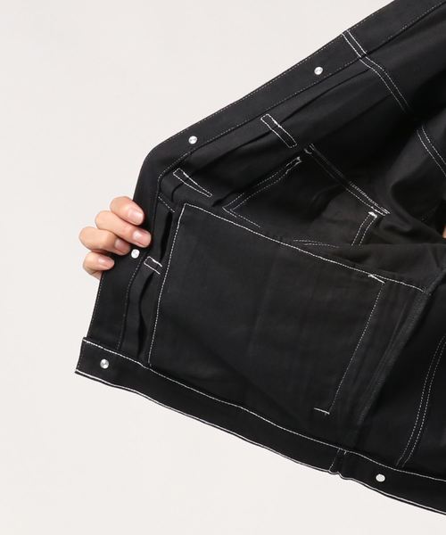 WEGO(ウィゴー)の「WEGO/【セットアップ対応商品】カラーステッチワークジャケット(その他アウター・メンズ・ブラック/ブラウン/アイボリー/ライトピンク/ダークオレンジ・MEDIUM/LARGE)」の6枚目の写真