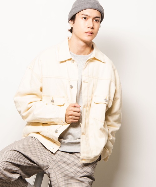 WEGO(ウィゴー)の「WEGO/【セットアップ対応商品】カラーステッチワークジャケット(その他アウター・メンズ・ブラック/ブラウン/アイボリー/ライトピンク/ダークオレンジ・MEDIUM/LARGE)」の1枚目の写真