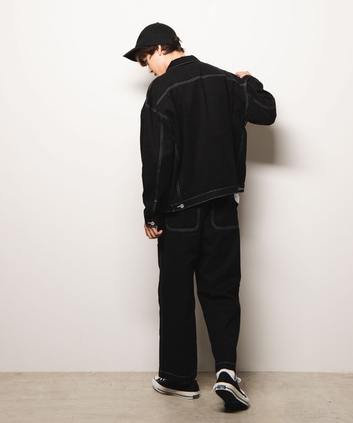 WEGO(ウィゴー)の「WEGO/【セットアップ対応商品】カラーステッチワークジャケット(その他アウター・メンズ・ブラック/ブラウン/アイボリー/ライトピンク/ダークオレンジ・MEDIUM/LARGE)」の13枚目の写真