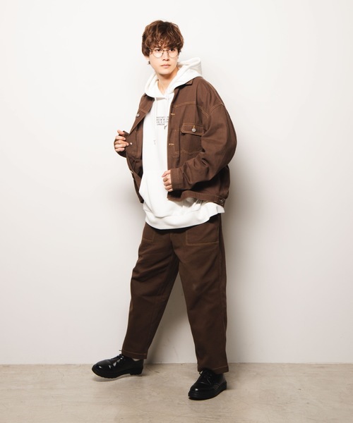 WEGO(ウィゴー)の「WEGO/【セットアップ対応商品】カラーステッチワークジャケット(その他アウター・メンズ・ブラック/ブラウン/アイボリー/ライトピンク/ダークオレンジ・MEDIUM/LARGE)」の22枚目の写真