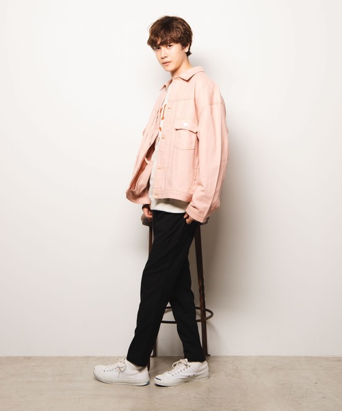 WEGO(ウィゴー)の「WEGO/【セットアップ対応商品】カラーステッチワークジャケット(その他アウター・メンズ・ブラック/ブラウン/アイボリー/ライトピンク/ダークオレンジ・MEDIUM/LARGE)」の19枚目の写真