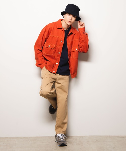 WEGO(ウィゴー)の「WEGO/【セットアップ対応商品】カラーステッチワークジャケット(その他アウター・メンズ・ブラック/ブラウン/アイボリー/ライトピンク/ダークオレンジ・MEDIUM/LARGE)」の18枚目の写真