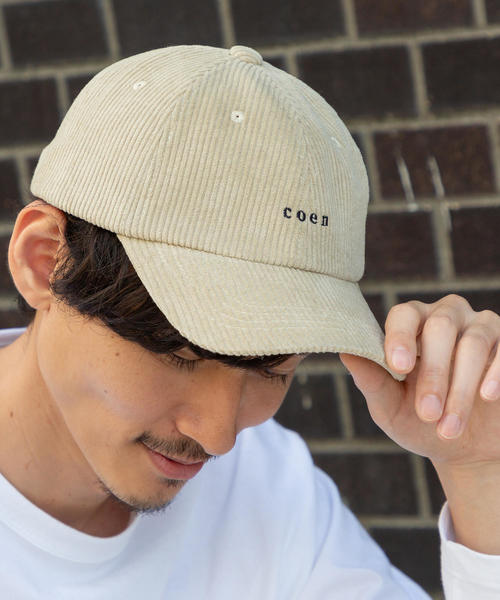 coen（コーエン）の「コーデュロイベースボールキャップ（キャップ・メンズ・ベージュ系その他/ブラック系その他/ベージュ/ブラック・FREE）」の4枚目の写真