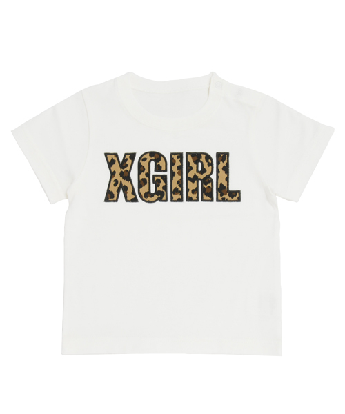 X-girl Stages（エックスガールステージス）の「LEOPARD S/S TEE （4T～7T）（Tシャツ/カットソー・キッズ・ピンク/ブラック/ホワイト・6T/5T/7T/4T）」の2枚目の写真