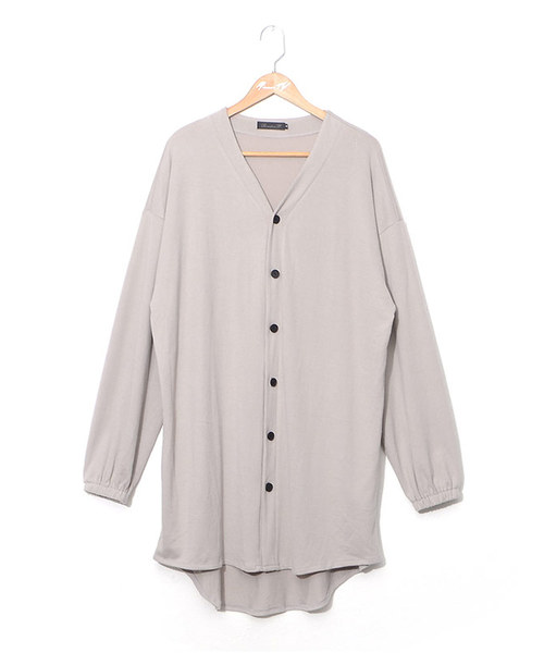 MinoriTY（マイノリティ）の「ビッグシルエットロングカーディガン アウター（カーディガン/ボレロ・メンズ・ブルー系その他/ブラック/モカ/グレー系その他・M/L）」の7枚目の写真