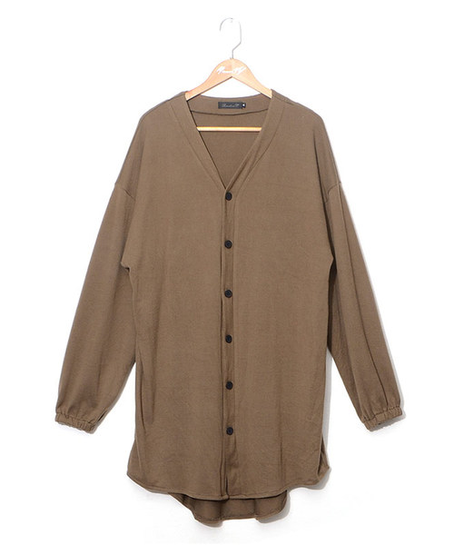 MinoriTY（マイノリティ）の「ビッグシルエットロングカーディガン アウター（カーディガン/ボレロ・メンズ・ブルー系その他/ブラック/モカ/グレー系その他・M/L）」の8枚目の写真