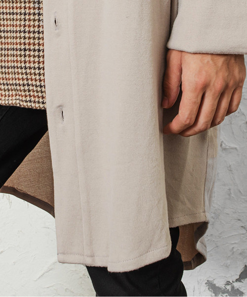 MinoriTY（マイノリティ）の「ビッグシルエットロングカーディガン アウター（カーディガン/ボレロ・メンズ・ブルー系その他/ブラック/モカ/グレー系その他・M/L）」の11枚目の写真