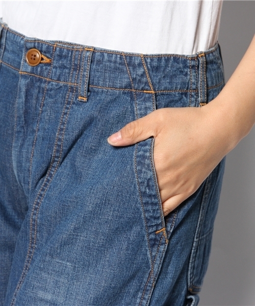 BEAMS BOY（ビームスボーイ）の「Sanca / DENIM BAKER PANTS（デニムパンツ・レディース・インディゴブルー・ONE SIZE）」の6枚目の写真