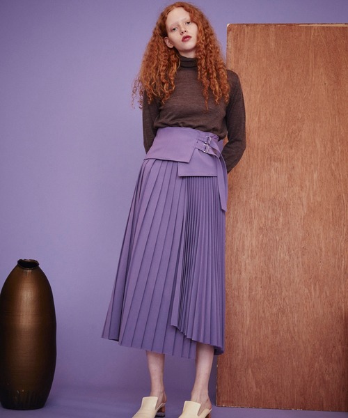 MAISON SPECIAL（メゾンスペシャル）の「ウールラッププリーツスカート  