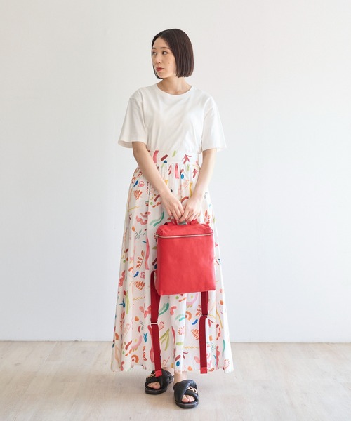 TASINAMI（タシナミ）の「TASINAMI シュリンクレザーリュック (TA-0038)（バックパック/リュック・レディース・シルバー/イエロー/ブラック/グレー/レッド/サックスブルー/グレイッシュベージュ・FREE）」の18枚目の写真