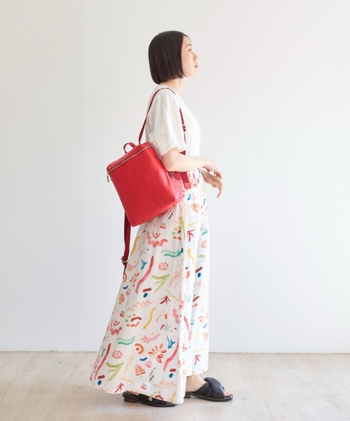 TASINAMI（タシナミ）の「TASINAMI シュリンクレザーリュック (TA-0038)（バックパック/リュック・レディース・シルバー/イエロー/ブラック/グレー/レッド/サックスブルー/グレイッシュベージュ・FREE）」の20枚目の写真