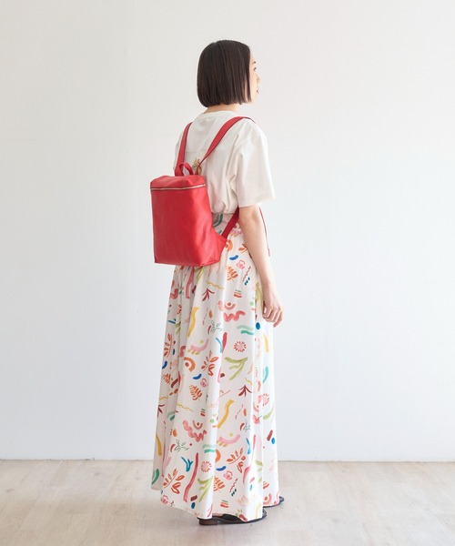 TASINAMI（タシナミ）の「TASINAMI シュリンクレザーリュック (TA-0038)（バックパック/リュック・レディース・シルバー/イエロー/ブラック/グレー/レッド/サックスブルー/グレイッシュベージュ・FREE）」の21枚目の写真