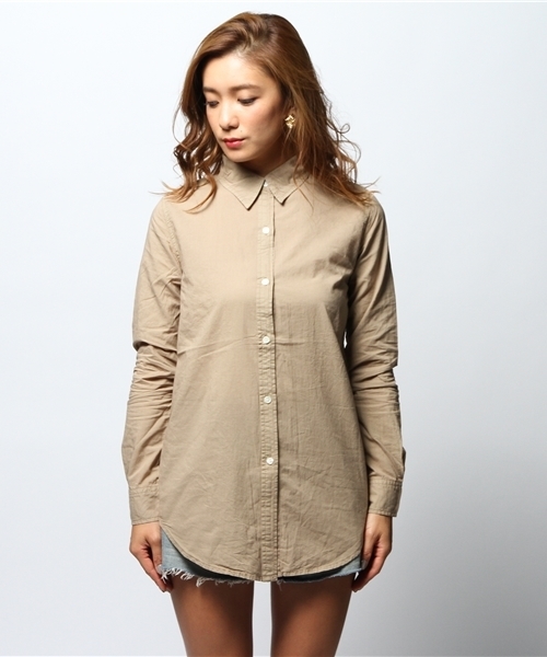 goa（ゴア）の「ﾅﾁｭﾗﾙﾊﾞｲｶﾗｰｽﾄｰﾙ付ﾋﾟｸﾞﾒﾝﾄｼｬﾂSET（シャツ/ブラウス・レディース・ブラック/モカ/ベージュ・FREE）」の4枚目の写真