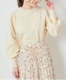 袖パフスリーブプチハイニット