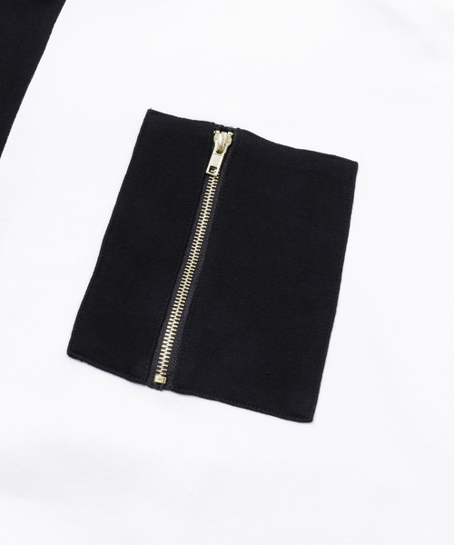 act'm（アクトム）の「act'm オーバーサイズ ZIPポケット バイカラー スウェット（スウェット・メンズ・ホワイト系その他/ブラック系その他・1/2/3）」の5枚目の写真