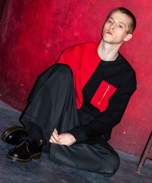 act'm（アクトム）の「act'm オーバーサイズ ZIPポケット バイカラー スウェット（スウェット・メンズ・ホワイト系その他/ブラック系その他・1/2/3）」の20枚目の写真