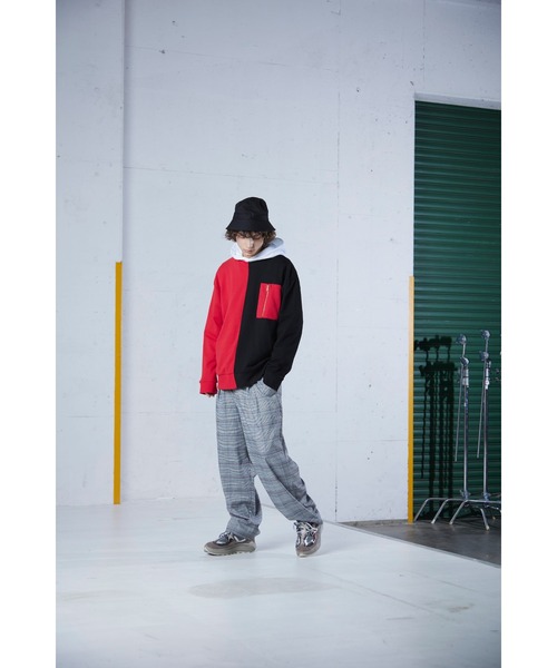 act'm（アクトム）の「act'm オーバーサイズ ZIPポケット バイカラー スウェット（スウェット・メンズ・ホワイト系その他/ブラック系その他・1/2/3）」の11枚目の写真