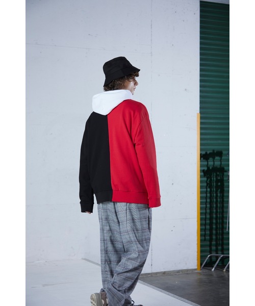 act'm（アクトム）の「act'm オーバーサイズ ZIPポケット バイカラー スウェット（スウェット・メンズ・ホワイト系その他/ブラック系その他・1/2/3）」の9枚目の写真