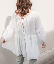 VANNIE U | VANNIE U 2WAYリボン開きシフォンチュニック(シャツ/ブラウス)