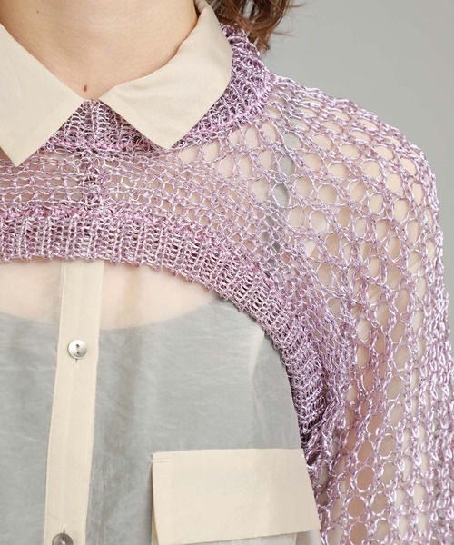 TAN（タン）の「【TAN(タン)】DAZZLED BOLERO/レイヤードニットトップス（ニット/セーター・レディース・ブラック/シルバー/ラベンダー・FREE）」の20枚目の写真