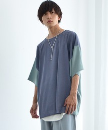 【MinoriTY】スムースタッチエアリードルマンシルエットTシャツ メンズ 夏服 ビッグT オーバーサイズ ルーズフィット