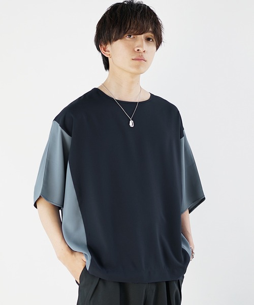 MinoriTY（マイノリティ）の「【MinoriTY】スムースタッチエアリードルマンシルエットTシャツ メンズ 夏服 ビッグT オーバーサイズ ルーズフィット（Tシャツ/カットソー・メンズ・ブラック/ワイン/キャメル/グレー系その他/ブルー系その他/スミクロ/ブルー・L/M/S）」の12枚目の写真