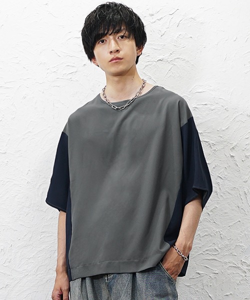 MinoriTY(マイノリティ)の「【MinoriTY】スムースタッチエアリードルマンシルエットTシャツ メンズ 夏服 ビッグT オーバーサイズ ルーズフィット(Tシャツ/カットソー・メンズ・ブラック/ワイン/キャメル/グレー系その他/ブルー系その他/スミクロ/ブルー・L/M/S)」の11枚目の写真