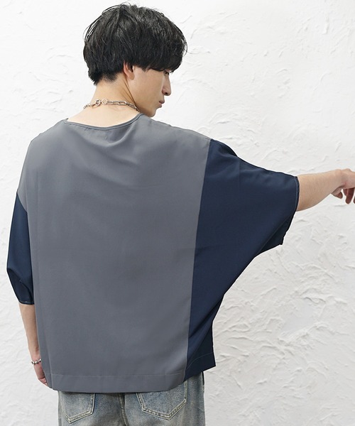 MinoriTY(マイノリティ)の「【MinoriTY】スムースタッチエアリードルマンシルエットTシャツ メンズ 夏服 ビッグT オーバーサイズ ルーズフィット(Tシャツ/カットソー・メンズ・ブラック/ワイン/キャメル/グレー系その他/ブルー系その他/スミクロ/ブルー・L/M/S)」の10枚目の写真