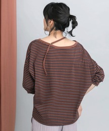 Bou Jeloud | 抗菌ケア2wayネックボーダープルオーバー(Tシャツ/カットソー)