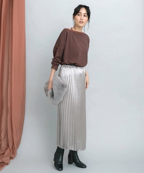Bou Jeloud(ブージュルード)の「抗菌ケア2wayネックボーダープルオーバー(Tシャツ/カットソー・レディース・ブラック/ブラウン・FREE)」の21枚目の写真