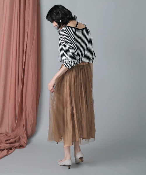 Bou Jeloud(ブージュルード)の「抗菌ケア2wayネックボーダープルオーバー(Tシャツ/カットソー・レディース・ブラック/ブラウン・FREE)」の9枚目の写真