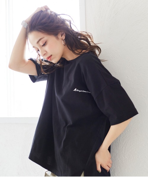 KANGOL EXTRA COMFORT（カンゴールエクストラコンフォート）の「WEB別注【KANGOL EXTRA COMFORT(カンゴール エクストラ コンフォート)】ボートネックプルオーバー（Tシャツ/カットソー・レディース・オフホワイト/ネイビー/ブラック/ダークブラウン/モカ/ブラウン・LL/L/M）」の2枚目の写真