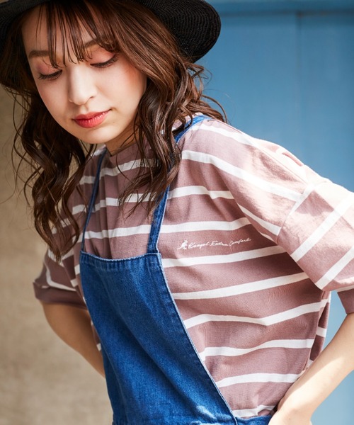 KANGOL EXTRA COMFORT（カンゴールエクストラコンフォート）の「WEB別注【KANGOL EXTRA COMFORT(カンゴール エクストラ コンフォート)】ボートネックプルオーバー（Tシャツ/カットソー・レディース・オフホワイト/ネイビー/ブラック/ダークブラウン/モカ/ブラウン・LL/L/M）」の5枚目の写真