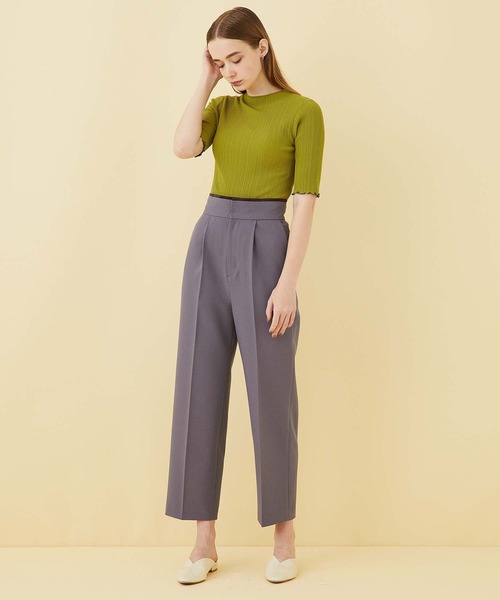 STUDIOUS(ステュディオス)の「【STUDIOUS】センタープレスタックストレートパンツ(その他パンツ・レディース・パープル/レッド/ブラック・1/2)」の21枚目の写真