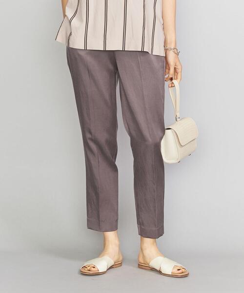 BEAUTY&YOUTH UNITED ARROWS（ビューティーアンドユースユナイテッドアローズ）の「BY サテンドローストリングパンツ2 -ウォッシャブル- ◆（その他パンツ・レディース・ブラウン/ベージュ/ライラック/ブラック・MEDIUM/SMALL/LARGE）」の2枚目の写真