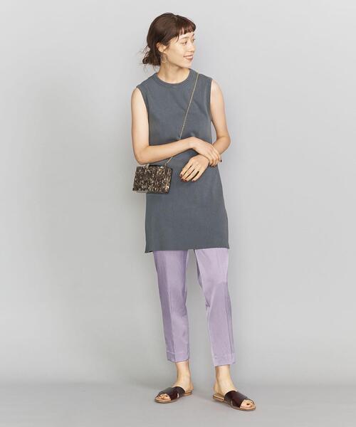 BEAUTY&YOUTH UNITED ARROWS（ビューティーアンドユースユナイテッドアローズ）の「BY サテンドローストリングパンツ2 -ウォッシャブル- ◆（その他パンツ・レディース・ブラウン/ベージュ/ライラック/ブラック・MEDIUM/SMALL/LARGE）」の4枚目の写真