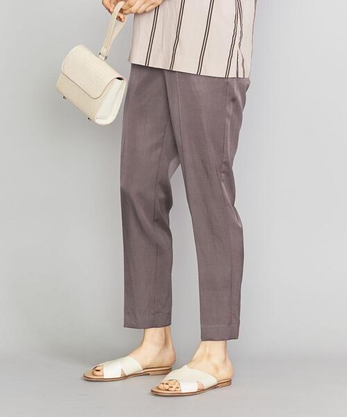 BEAUTY&YOUTH UNITED ARROWS（ビューティーアンドユースユナイテッドアローズ）の「BY サテンドローストリングパンツ2 -ウォッシャブル- ◆（その他パンツ・レディース・ブラウン/ベージュ/ライラック/ブラック・MEDIUM/SMALL/LARGE）」の20枚目の写真