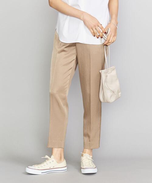 BEAUTY&YOUTH UNITED ARROWS（ビューティーアンドユースユナイテッドアローズ）の「BY サテンドローストリングパンツ2 -ウォッシャブル- ◆（その他パンツ・レディース・ブラウン/ベージュ/ライラック/ブラック・MEDIUM/SMALL/LARGE）」の10枚目の写真