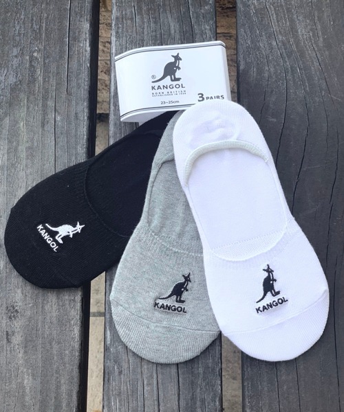 KANGOL（カンゴール）の「KANGOL　[WOMEN'S]インステップ 無地刺繍 3P（ソックス/靴下・レディース・ブラック/マルチ/ホワイト・WOMENS）」の3枚目の写真