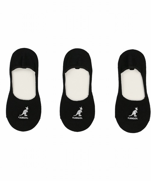 KANGOL（カンゴール）の「KANGOL　[WOMEN'S]インステップ 無地刺繍 3P（ソックス/靴下・レディース・ブラック/マルチ/ホワイト・WOMENS）」の2枚目の写真