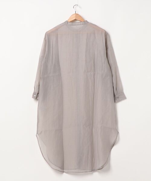 coca（coca）（コカ）の「シアーロングシャツ（シャツ/ブラウス・レディース・グレイッシュベージュ/ブラック・ONE SIZE）」の12枚目の写真