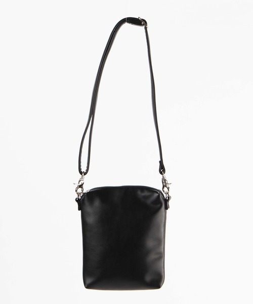 WEGO（ウィゴー）の「WEGO/フェイクレザーフラットショルダーバッグ（ショルダーバッグ・メンズ・ブラック/ブラック系その他・FREE）」の10枚目の写真