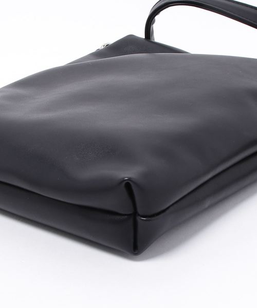 WEGO（ウィゴー）の「WEGO/フェイクレザーフラットショルダーバッグ（ショルダーバッグ・メンズ・ブラック/ブラック系その他・FREE）」の20枚目の写真