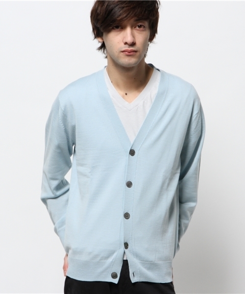 BEAUTY&YOUTH UNITED ARROWS（ビューティーアンドユースユナイテッドアローズ）の「BY イタリー ヤーン V カーディガン§◆（カーディガン/ボレロ・メンズ・ブラウン/ライトブルー/ブラック/グレー/ネイビー・LARGE/SMALL/MEDIUM/X-LARGE）」の5枚目の写真