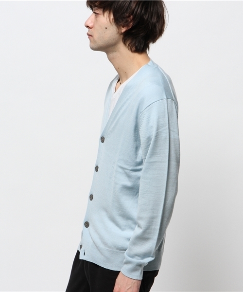BEAUTY&YOUTH UNITED ARROWS（ビューティーアンドユースユナイテッドアローズ）の「BY イタリー ヤーン V カーディガン§◆（カーディガン/ボレロ・メンズ・ブラウン/ライトブルー/ブラック/グレー/ネイビー・LARGE/SMALL/MEDIUM/X-LARGE）」の13枚目の写真