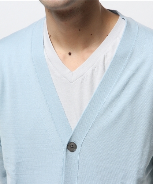 BEAUTY&YOUTH UNITED ARROWS（ビューティーアンドユースユナイテッドアローズ）の「BY イタリー ヤーン V カーディガン§◆（カーディガン/ボレロ・メンズ・ブラウン/ライトブルー/ブラック/グレー/ネイビー・LARGE/SMALL/MEDIUM/X-LARGE）」の16枚目の写真