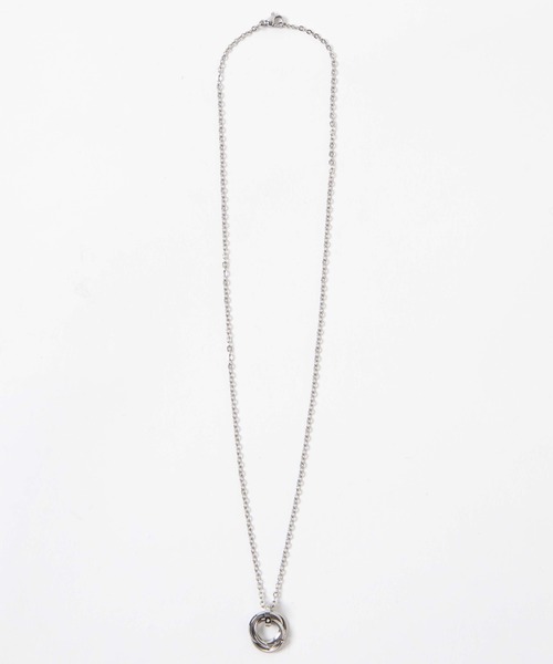 WEGO（ウィゴー）の「WEGO/ミニトリプルリングチェーンネックレス（ネックレス・メンズ・ブラック/ゴールド/ブルー/シルバー/ピンク・FREE）」の8枚目の写真